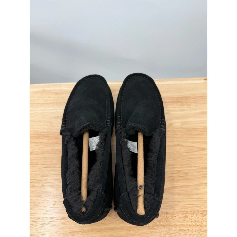 NEW Koolaburra UGG Tipton Mens Black Suede Moccasin Slippers 